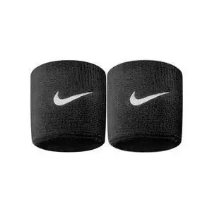 Swoosh Wristbands 2pk Black | White Swoosh Wristbands 2pk Black | White