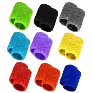 18 Pcs Wrist Sweatbands Sports Wristbands for Men & Women | Absorbent Breathable, Elastic Fit, Colorful Cotton Sweat Band for Gym, Yoga, Football, Basketball, Tennis, Running, Workout 18 Pcs Wrist Sweatbands Sports Wristbands for Men & Women | Absorbent Breathable, Elastic Fit, Colorful Cotton Sweat Band for Gym, Yoga, Football, Basketball, Tennis, Running, Workout