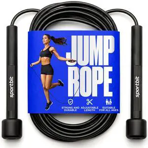 Adjustable Jump Rope for Fitness and Exercise, Black | Skipping Rope for Cardio, Boxing, and Weight Loss Speed Rope perfect for Men & Women Adjustable Jump Rope for Fitness and Exercise, Black | Skipping Rope for Cardio, Boxing, and Weight Loss Speed Rope perfect for Men & Women