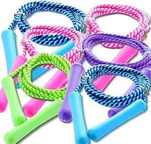 Adjustable Size Colorful Jump Rope for Kids and Teens - Outdoor Indoor Fun Games Skipping Rope Exercise Fitness Activity and Party Favor - Assorted Colors Pack of (6) Adjustable Size Colorful Jump Rope for Kids and Teens - Outdoor Indoor Fun Games Skipping Rope Exercise Fitness Activity and Party Favor - Assorted Colors Pack of (6)
