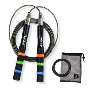 Adjustable Speed Jump Rope, Non-Slip Aluminum(Orange/Green/Blue) | Self-locking cable adjustment. 2 cables included. For double unders, boxing, HIIT. 9.8ft fits up to 6'9". Adjustable Speed Jump Rope, Non-Slip Aluminum(Orange/Green/Blue) | Self-locking cable adjustment. 2 cables included. For double unders, boxing, HIIT. 9.8ft fits up to 6'9".