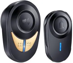 Wireless Doorbell, 1300FT Long Range, 48 Chimes & 5 Volume Levels, IP66 Waterproof Button, Plug-in Receiver with Metal Horn, Easy DIY for Home Apartment Classroom Garage (Black) Wireless Doorbell, 1300FT Long Range, 48 Chimes & 5 Volume Levels, IP66 Waterproof Button, Plug-in Receiver with Metal Horn, Easy DIY for Home Apartment Classroom Garage (Black)
