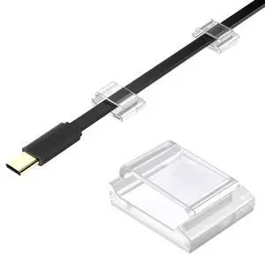 Flat Ethernet Cable Clips, 60 PCS Adhesive Wire Clips, Clear | Flat Cord Clips Small Cable Holder Management for Wall Ethernet Network Cord Organizer, Decoration Fairy Light Sticky Hooks Flat Ethernet Cable Clips, 60 PCS Adhesive Wire Clips, Clear | Flat Cord Clips Small Cable Holder Management for Wall Ethernet Network Cord Organizer, Decoration Fairy Light Sticky Hooks