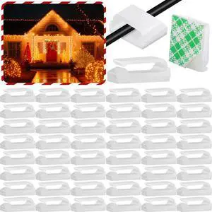 100 Pcs Adhesive Cable Clips Wire Clips Management Wire Cable Holder Clamps Tie Cord Holder for Car Outdoor Wall String Lights Desk Home Office(Small, White) 100 Pcs Adhesive Cable Clips Wire Clips Management Wire Cable Holder Clamps Tie Cord Holder for Car Outdoor Wall String Lights Desk Home Office(Small, White)