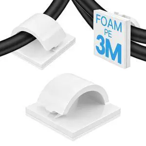 50Pcs Strong Adhesive Cable Clips, Dash cam Clips, car Wire Clips,Cord Organizer Cable Management,Cord Holder for Under Desk TV wall nightstand Office Home 50Pcs Strong Adhesive Cable Clips, Dash cam Clips, car Wire Clips,Cord Organizer Cable Management,Cord Holder for Under Desk TV wall nightstand Office Home