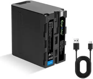 NP-F970 Replacement Battery 10800mAh for NP-F980 NP-F960 NP-F950 NP-F930 NP-F550 NP-F570 NP-F750 Batteries, for Handycams Pack with Micro USB Cable (NP-F980) NP-F970 Replacement Battery 10800mAh for NP-F980 NP-F960 NP-F950 NP-F930 NP-F550 NP-F570 NP-F750 Batteries, for Handycams Pack with Micro USB Cable (NP-F980)