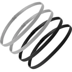 4 Pcs Non-Slip Elastic Sport Headbands, Black, Gray | Thin Soccer Headbands for Boys, Thick Elastic Headbands Men, Elastic Silicone Grip Exercise Hair and Sweatbands for Yoga 4 Pcs Non-Slip Elastic Sport Headbands, Black, Gray | Thin Soccer Headbands for Boys, Thick Elastic Headbands Men, Elastic Silicone Grip Exercise Hair and Sweatbands for Yoga