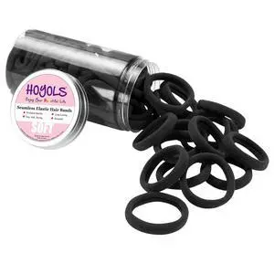 Black Hair Ties for Thick Hair, 100 Pcs Seamless Ponytail Holders | 1.6 Inch Soft Fabric Bands with Gentle No-Crease Hold for Thick, Curly and Dark Hair, Buns, Braids and Daily Styling Black Hair Ties for Thick Hair, 100 Pcs Seamless Ponytail Holders | 1.6 Inch Soft Fabric Bands with Gentle No-Crease Hold for Thick, Curly and Dark Hair, Buns, Braids and Daily Styling