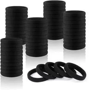 180Pcs Black Hair Ties No Damage for Thick Hair, High Stretch Hair Bands, Seamless Cotton Ponytail Holders for Women Girls or Men, Ouchless Elastic Hair Ties for Gym & Daily Use 180Pcs Black Hair Ties No Damage for Thick Hair, High Stretch Hair Bands, Seamless Cotton Ponytail Holders for Women Girls or Men, Ouchless Elastic Hair Ties for Gym & Daily Use