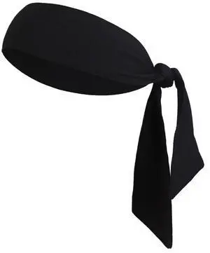 Tie Headband for Men - Tennis Headband for Women, Sweat Band for Workout, Running, Football, Basketball, Athletics - Midnight Black Tie Headband for Men - Tennis Headband for Women, Sweat Band for Workout, Running, Football, Basketball, Athletics - Midnight Black