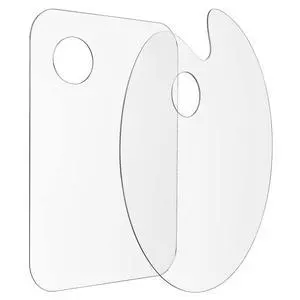 2 Pack Acrylic Paint Palette with Thumb Hole, 11.8 x 7.9 Inch | Clear Paint Pallet, Easy Clean Non-Stick Artist Pallet for Oil Watercolor Craft DIY Art Painting Palette 2 Pack Acrylic Paint Palette with Thumb Hole, 11.8 x 7.9 Inch | Clear Paint Pallet, Easy Clean Non-Stick Artist Pallet for Oil Watercolor Craft DIY Art Painting Palette