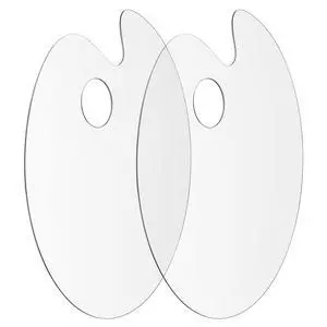 Acrylic Paint Palette Clear Paint Tray Palette, 2 PCS | Easy Clean Non-Stick Artist Pallet for Oil Watercolor Craft DIY Art Painting Palette Acrylic Paint Palette Clear Paint Tray Palette, 2 PCS | Easy Clean Non-Stick Artist Pallet for Oil Watercolor Craft DIY Art Painting Palette