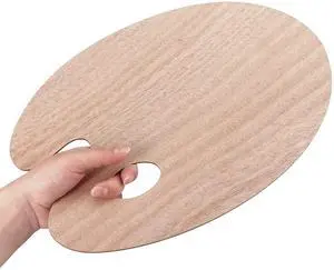 Wooden Paint Palette Paint Tray Palettes for Acrylic, Painting Palette Art Pallet for Painting, Thumb Holder Trays for Artist, 1 PCS Wooden Paint Palette Paint Tray Palettes for Acrylic, Painting Palette Art Pallet for Painting, Thumb Holder Trays for Artist, 1 PCS
