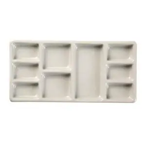 9-Well News Ceramic Rectangle Artist Paint Palette for Watercolor Gouache Acrylic Oil Painting, 6-4/5 by 3-1/3-Inch | 9-Well Rectangular Ceramic Paint Palette - Professional Artist Palette 9-Well News Ceramic Rectangle Artist Paint Palette for Watercolor Gouache Acrylic Oil Painting, 6-4/5 by 3-1/3-Inch | 9-Well Rectangular Ceramic Paint Palette - Professional Artist Palette