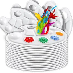 20 PCS Oval Paint Tray Palettes, Plastic Paint Tray Palette, Paint Palette Paint Pallets with Thumb Hole, Paint Holder Tray for Kids, Paint Trays for Kids, Paint Trays for Acrylic Paint 20 PCS Oval Paint Tray Palettes, Plastic Paint Tray Palette, Paint Palette Paint Pallets with Thumb Hole, Paint Holder Tray for Kids, Paint Trays for Kids, Paint Trays for Acrylic Paint