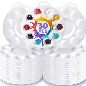 30Pcs Paint Tray Palettes, Plastic Paint Pallets with Hanging Hole for Teachers or Students to Paints on School Project, Art Class or Have a Birthday Painting Part 30Pcs Paint Tray Palettes, Plastic Paint Pallets with Hanging Hole for Teachers or Students to Paints on School Project, Art Class or Have a Birthday Painting Part