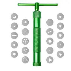 Polymer Clay Tools, Clay Extruder, Sugar Paste Extruder, Cake Fondant Tool Set for Decorating, Ceramics & Pottery Clay Extruders Mixers & Presses (Green) Polymer Clay Tools, Clay Extruder, Sugar Paste Extruder, Cake Fondant Tool Set for Decorating, Ceramics & Pottery Clay Extruders Mixers & Presses (Green)