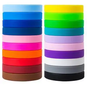20 Pieces Rubber Bracelets Solid Color Silicone Wristbands | Colored Rubber Stretch Bracelets for Women Men Teen Gifts 20 Pieces Rubber Bracelets Solid Color Silicone Wristbands | Colored Rubber Stretch Bracelets for Women Men Teen Gifts