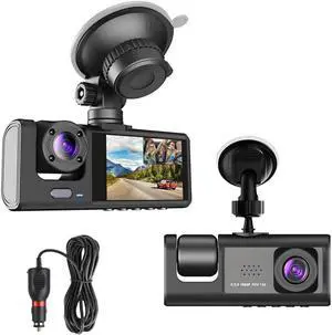 Dual Dash Camera for Car Front and Inside Dash Cam Car Security Video Recorder with Audio 1080P Vehicle Cam Plug and Play, WDR, Night Vision, G-Sensor Auto Lock, 2 Inch Screen Dual Dash Camera for Car Front and Inside Dash Cam Car Security Video Recorder with Audio 1080P Vehicle Cam Plug and Play, WDR, Night Vision, G-Sensor Auto Lock, 2 Inch Screen