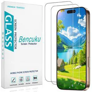 2 Pack Screen Protector for iPhone 17 6.3 inch Tempered Glass | Full Coverage, Anti Scratch, Bubble Free 2 Pack Screen Protector for iPhone 17 6.3 inch Tempered Glass | Full Coverage, Anti Scratch, Bubble Free