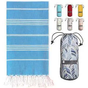 Turkish Beach Towel with Travel Bag 39 x 71 Quick Dry Sand Free Lightweight Large Oversized Towels Light Turkish Beach Towel with Travel Bag 39 x 71 Quick Dry Sand Free Lightweight Large Oversized Towels Light
