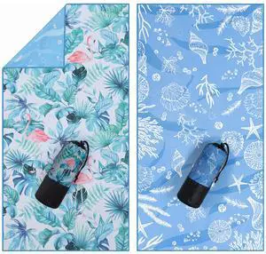 Thin Lightweight Microfiber Beach Towel 2 Pack 32x71 Inch | Sand Free, Absorbent, Extra Large, Compact, With Travel Bag, Quick Dry for Beach, Pool, Camping, Picnic, Travel & Outdoor Use Thin Lightweight Microfiber Beach Towel 2 Pack 32x71 Inch | Sand Free, Absorbent, Extra Large, Compact, With Travel Bag, Quick Dry for Beach, Pool, Camping, Picnic, Travel & Outdoor Use