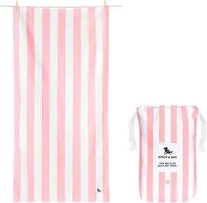 Quick Drying Towel - for Sports & Gym - Compact, Lightweight - 100% Recycled - Includes Bag - Cabana - Light Pink, Medium (130x70cm, 51x27) Quick Drying Towel - for Sports & Gym - Compact, Lightweight - 100% Recycled - Includes Bag - Cabana - Light Pink, Medium (130x70cm, 51x27)