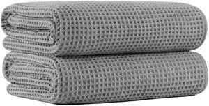 New Microfiber Waffle Bath Towels, 2 Pieces, Oversized, Soft, Absorbent, Fast Drying, Lint Free 430 GSM (30''x60''/76cm x 152cm) New Microfiber Waffle Bath Towels, 2 Pieces, Oversized, Soft, Absorbent, Fast Drying, Lint Free 430 GSM (30''x60''/76cm x 152cm)