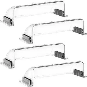 4 Pack Transparent Adjustable Air Deflector for Vents, Sidewalls and Ceiling Registers, 8.5" to 15" | 8.5"15" Adjustable,Magnetic Installation,Fits Floor,Wall & Ceiling 4 Pack Transparent Adjustable Air Deflector for Vents, Sidewalls and Ceiling Registers, 8.5" to 15" | 8.5"15" Adjustable,Magnetic Installation,Fits Floor,Wall & Ceiling