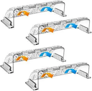 Magnetic Air & Heat Deflectors, 9"-15.5" Adjustable AC Vent Deflector | with Unique Surface, Vent Redirector, for Sidewall, Ceiling Registers and Floor Vent Covers (4 Pack) Magnetic Air & Heat Deflectors, 9"-15.5" Adjustable AC Vent Deflector | with Unique Surface, Vent Redirector, for Sidewall, Ceiling Registers and Floor Vent Covers (4 Pack)