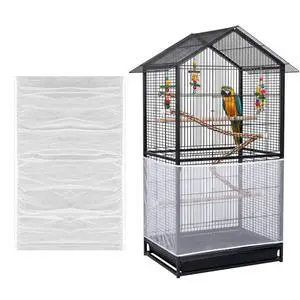 Large Bird Cage Seed Catcher Adjustable Soft Airy Skirt Guard Birdcage Nylon Mesh Net, White Bird Cage Net Cover Skirt Seed Guard for Parrot Parakeet Macaw Round Square Cages Large Bird Cage Seed Catcher Adjustable Soft Airy Skirt Guard Birdcage Nylon Mesh Net, White Bird Cage Net Cover Skirt Seed Guard for Parrot Parakeet Macaw Round Square Cages