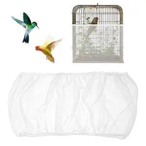 Bird Cage Seed Catcher White Bird Cage Net Cover Adjustable Birds Cages Netting Seed Catcher Stretchy Birds Cages Guard for Parrot Enclosures Bird Cage Seed Catcher White Bird Cage Net Cover Adjustable Birds Cages Netting Seed Catcher Stretchy Birds Cages Guard for Parrot Enclosures