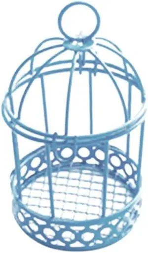 Blue Miniature Metal Wire Bird Cage Tealight Candle Holder Hanging Birdcage Lantern Wedding Candy Party Favor Box for Wedding Home Table DIY Decor Blue Miniature Metal Wire Bird Cage Tealight Candle Holder Hanging Birdcage Lantern Wedding Candy Party Favor Box for Wedding Home Table DIY Decor