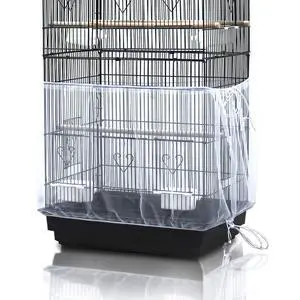 Bird Cage Seed Cather,Universal Adjustable Birdcage Cover Skirt | Nylon Mesh Netting Parrot Parakeet Macaw African Round Square Cages Cover Bird Cage Seed Cather,Universal Adjustable Birdcage Cover Skirt | Nylon Mesh Netting Parrot Parakeet Macaw African Round Square Cages Cover