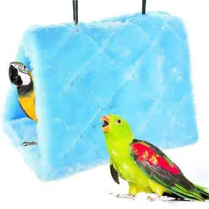 Winter Warm Bird Nest House Shed Hut Hanging Hammock Finch Cage Plush Fluffy Birds Hut Hideaway for Hamster Parrot Macaw Budgies Eclectus Parakeet Cockatiels Cockatoo Lovebird (M, Blue) Winter Warm Bird Nest House Shed Hut Hanging Hammock Finch Cage Plush Fluffy Birds Hut Hideaway for Hamster Parrot Macaw Budgies Eclectus Parakeet Cockatiels Cockatoo Lovebird (M, Blue)