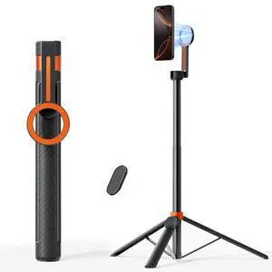 65" Magnetic Tripod for iPhone with Remote, Selfie Stick for iPhone Magsafe, Cell Phone Tripod Stand for Recording, Travel Tripod Compatible with 16/15/14/13/12 Series 65" Magnetic Tripod for iPhone with Remote, Selfie Stick for iPhone Magsafe, Cell Phone Tripod Stand for Recording, Travel Tripod Compatible with 16/15/14/13/12 Series