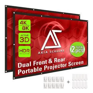 120" Dual Projection Projector Screen, 16:9 Front & Rear, Portable Foldable Anti-Crease, 8K / 4K Ultra HD Ready Indoor Outdoor Home Theater Screen, AK-DIYOUTDOOR120H1. 120" Dual Projection Projector Screen, 16:9 Front & Rear, Portable Foldable Anti-Crease, 8K / 4K Ultra HD Ready Indoor Outdoor Home Theater Screen, AK-DIYOUTDOOR120H1.