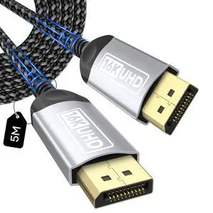 16K DisplayPort Cable 2.1 6.6FT, DP to DP Cable 16K@30Hz, 80Gbps | DP Cable Support 16K@30Hz 8K@240Hz 4K@240Hz, 80Gbps, HDCP 2.3, HDR DSC 1.2a MST FreeSync G-Sync, for TV PC Video Card Monitor 16K DisplayPort Cable 2.1 6.6FT, DP to DP Cable 16K@30Hz, 80Gbps | DP Cable Support 16K@30Hz 8K@240Hz 4K@240Hz, 80Gbps, HDCP 2.3, HDR DSC 1.2a MST FreeSync G-Sync, for TV PC Video Card Monitor