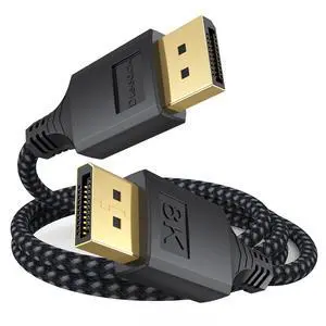 Display Port Cable 3ft, Display Port DP 1.4 8K@60Hz, 4K@144Hz, 2K@165Hz, 1080P@240Hz, 32.4Gbps Short Cord for Gaming Computer PC Laptop to Monitor Display Port Cable 3ft, Display Port DP 1.4 8K@60Hz, 4K@144Hz, 2K@165Hz, 1080P@240Hz, 32.4Gbps Short Cord for Gaming Computer PC Laptop to Monitor