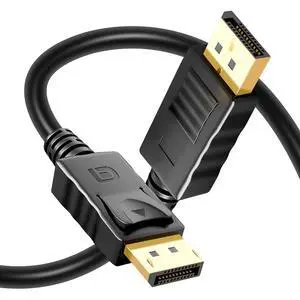 Premium 6ft DisplayPort Cable 4K@60Hz, 1440p@165Hz, 1080p@240Hz, High-Speed HD DP to DP Cord with Locking Latches, Designed for PC, Graphics Card, TV, Laptop, Monitor and Gaming PC Accessories Premium 6ft DisplayPort Cable 4K@60Hz, 1440p@165Hz, 1080p@240Hz, High-Speed HD DP to DP Cord with Locking Latches, Designed for PC, Graphics Card, TV, Laptop, Monitor and Gaming PC Accessories