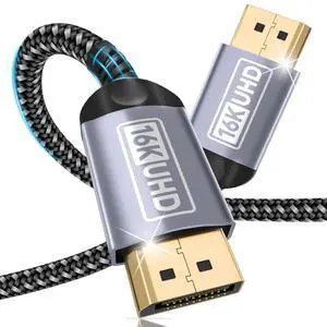 16K DisplayPort Cable 2.1 1M, 80Gbps, DP Cable Supports 16K@60Hz | 16K@60Hz, 10K@60Hz, 8K@120Hz, 4K@240Hz/165Hz/144Hz, 2K@360Hz/240Hz, HDR, DSC1.2a, FreeSync, G-Sync for Gaming Monitor, PC 16K DisplayPort Cable 2.1 1M, 80Gbps, DP Cable Supports 16K@60Hz | 16K@60Hz, 10K@60Hz, 8K@120Hz, 4K@240Hz/165Hz/144Hz, 2K@360Hz/240Hz, HDR, DSC1.2a, FreeSync, G-Sync for Gaming Monitor, PC