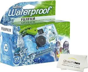 Fujifilm Quick Snap Waterproof 27 exposures 35mm Camera 800 Film, 1 Pack + Quality Photo Microfiber Cloth (1 Pack) Fujifilm Quick Snap Waterproof 27 exposures 35mm Camera 800 Film, 1 Pack + Quality Photo Microfiber Cloth (1 Pack)