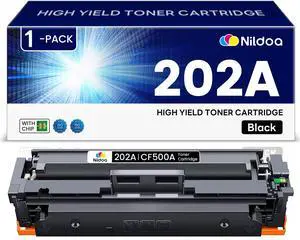 202A CF500A Black Toner Cartridge Replacement for HP 202A CF500A Color Pro M254dw; Color Pro MFP M281cdw M281fdw Printer Ink 1 Pack 202A CF500A Black Toner Cartridge Replacement for HP 202A CF500A Color Pro M254dw; Color Pro MFP M281cdw M281fdw Printer Ink 1 Pack