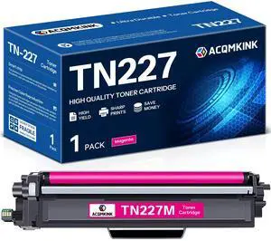TN227M Toner Cartridge Compatible TN-227 TN227 Magenta Replacement for Brother TN227 TN-227M HL-L3270CDW MFC-L3770CDW HL-L3290CDW Printer 1 Pack TN227M Toner Cartridge Compatible TN-227 TN227 Magenta Replacement for Brother TN227 TN-227M HL-L3270CDW MFC-L3770CDW HL-L3290CDW Printer 1 Pack
