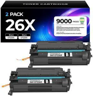 26X CF226X 2 Pack Black Toner Cartridges High Yeild compatible for 26X 26X CF226X 2 Pack Black Toner Cartridges High Yeild compatible for 26X
