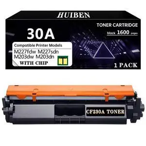CF230A 30A Toner Cartridge Standard Capacity (with chip) 1Pack Replacement for CF230A 30A Cartridges Compatible with HP Laserjet Pro M203dw M203dn MFP M227fdw M227sdn Printer(1BK) CF230A 30A Toner Cartridge Standard Capacity (with chip) 1Pack Replacement for CF230A 30A Cartridges Compatible with HP Laserjet Pro M203dw M203dn MFP M227fdw M227sdn Printer(1BK)