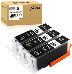 Compatible Ink Cartridge Replacement for for Canon pg280 bk PGI-280 PGI-280XXL BK Black Ink TankWorks for PIXMA TR7520 TR8520 TR8620 TS6120 TS6320 TS8220 TR8622 TS9120 Printers3Pack Compatible Ink Cartridge Replacement for for Canon pg280 bk PGI-280 PGI-280XXL BK Black Ink TankWorks for PIXMA TR7520 TR8520 TR8620 TS6120 TS6320 TS8220 TR8622 TS9120 Printers3Pack