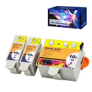 Compatible Kodak Printer Ink Cartridges 10B 10C Combo Pack | for Kodak ESP3250 ESP5250 5100 5300 5500 6150 ESP3 ESP5 ESP7 ESP9 Hero 7.1, 9.1 (10B Black, 10C Color) Compatible Kodak Printer Ink Cartridges 10B 10C Combo Pack | for Kodak ESP3250 ESP5250 5100 5300 5500 6150 ESP3 ESP5 ESP7 ESP9 Hero 7.1, 9.1 (10B Black, 10C Color)
