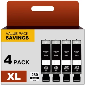 PGI-280 XXL PGBK Ink Cartridges Replacement for Canon 280XXL 4 PACK | 280XXL 280XL 280 Black TR8620a TR8600 TR8622a TR8520 TS9521c TR7520 TS9120 TR8622 TS9520 TS6220 Printers PGI-280 XXL PGBK Ink Cartridges Replacement for Canon 280XXL 4 PACK | 280XXL 280XL 280 Black TR8620a TR8600 TR8622a TR8520 TS9521c TR7520 TS9120 TR8622 TS9520 TS6220 Printers