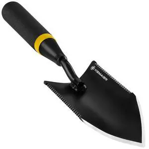 Heavy Duty Garden Trowel, Hand Shovel Digging Tool | Dual-Sided Serrated Edge, Stainless Steel, Full Tang Handle, Sharp Blade, Non-Slip Handle, Hand-Welded, Bend-Resistant Heavy Duty Garden Trowel, Hand Shovel Digging Tool | Dual-Sided Serrated Edge, Stainless Steel, Full Tang Handle, Sharp Blade, Non-Slip Handle, Hand-Welded, Bend-Resistant